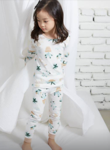 Bộ Pijama dài tay Olomimi bé gái - Sky garden