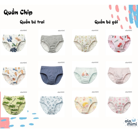 Quần Chip tam giác Olomimi bé trai Black Stripe