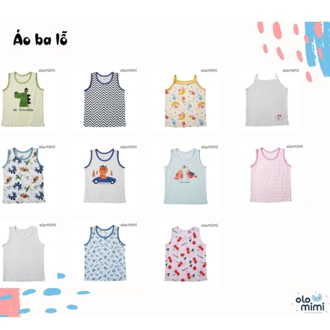 Áo ba lỗ Olomimi Pink Stripe