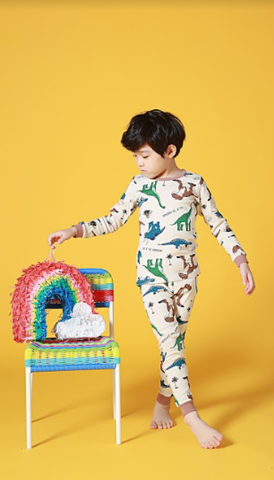 Bộ Pijama dài tay Olomimi bé trai Dino Time