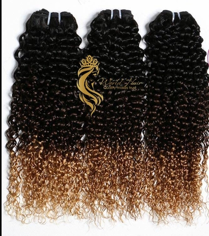 Weft hair curly