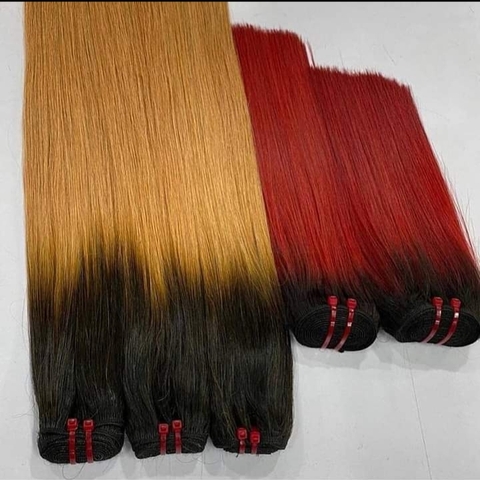 Weft hair-Ombre colors