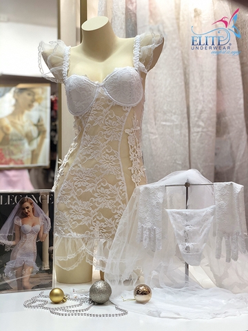 Bộ sexy Trắng Cô dâu