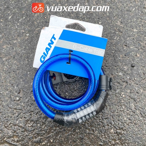 Khoá xe đạp Giant G-Cable 1180 (Đổi được mã & dài 1,2m)