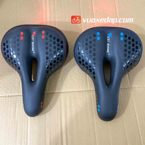 Yên xe đạp WEST BIKING siêu êm, có đèn hậu