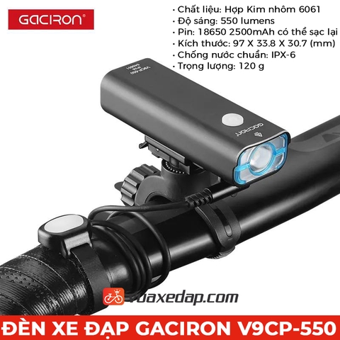 Đèn trước xe đạp Gaciron V9CP-550