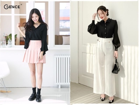 Gợi ý 10 cách phối đồ với áo sơ mi đen nữ quyến rũ không thể bỏ qua