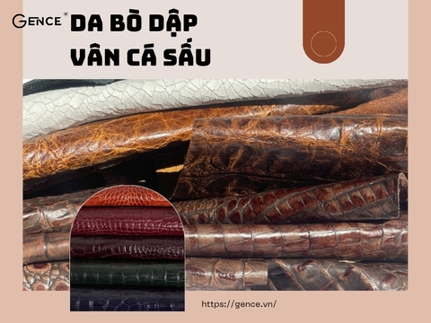 Da bò dập vân cá sấu - Chất liệu da thời thượng đẳng cấp 