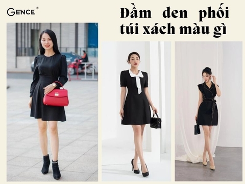 Đầm đen phối túi xách màu gì thể hiện gu thời trang ấn tượng?