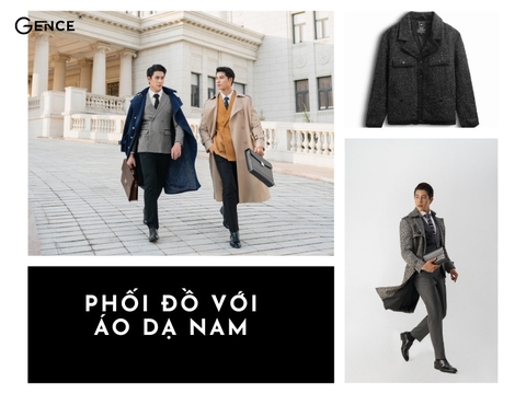 Công thức phối đồ với áo dạ nam chuẩn thời trang công sở Hàn Quốc