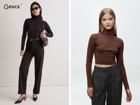 Gợi ý 12 cách phối đồ với áo len cổ lọ nữ ấn tượng cho mùa đông