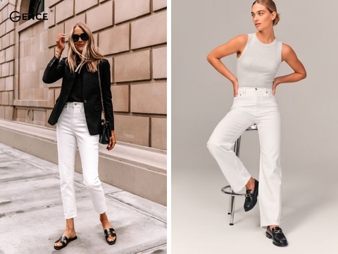 Mách bạn 12 ý tưởng phối đồ với quần jean trắng nữ chuẩn fashionista