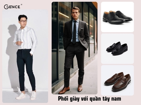 6+ cách phối giày với quần tây đen nam đẳng cấp