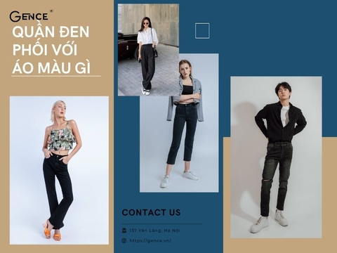 Quần đen phối với áo màu gì đơn giản, tinh tế mà thời trang