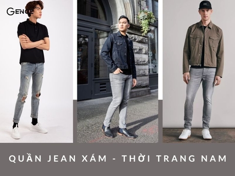 Phối đồ cùng quần jean xám thời trang và lưu ý khi mix-match