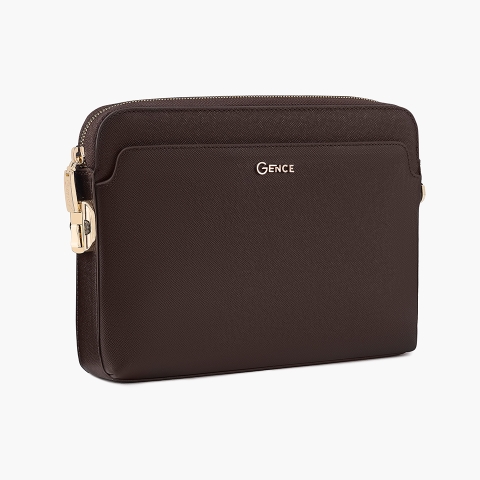 Clutch cầm tay da bò Taiga CK24 nâu