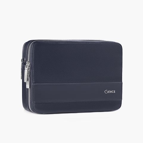 Túi cầm tay nam Gence đeo chéo da bò Mill TC04 Xanh