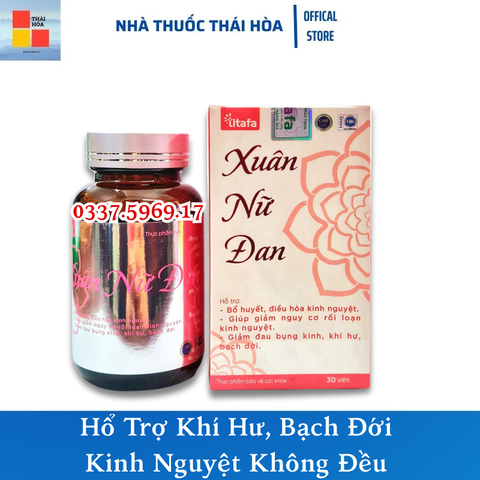 Xuân Nữ Đan. Hổ Trợ Giảm Khí Hư - Bạch Đới  - Kinh Nguyệt Không Đều. Hộp 30 Viên
