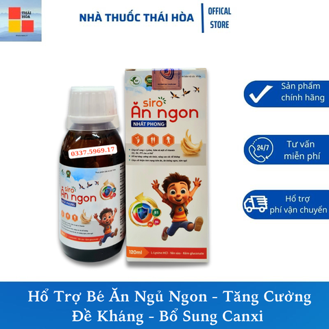 Siro Ăn Ngon Nhất Phong Tăng Cường Đề Kháng & Phát Triển Chiều Cao, Hỗ Trợ Bé Ăn Ngủ Ngon