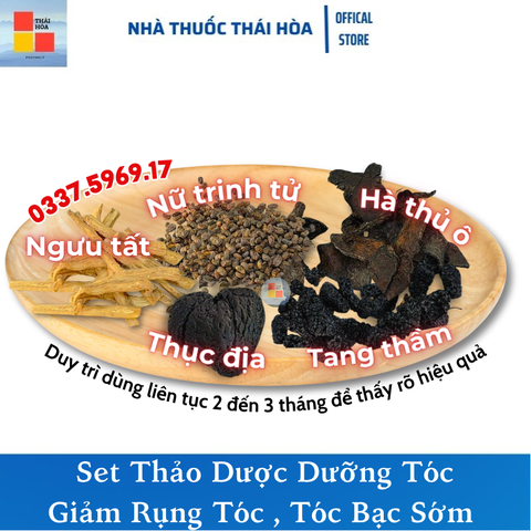 Set Thảo Dược Dưỡng Tóc , Giảm Rụng Tóc , Tóc Bạc Sớm, Làm Đen Tóc. Bồi Bổ Khí Huyết