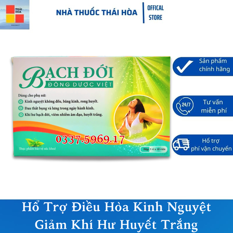 Viên Uống Bạch Đới Đông Dược Việt. Điều Hòa Kinh Nguyệt - Hổ Trợ Huyết Trắng - Giảm Đau Bụng Kinh