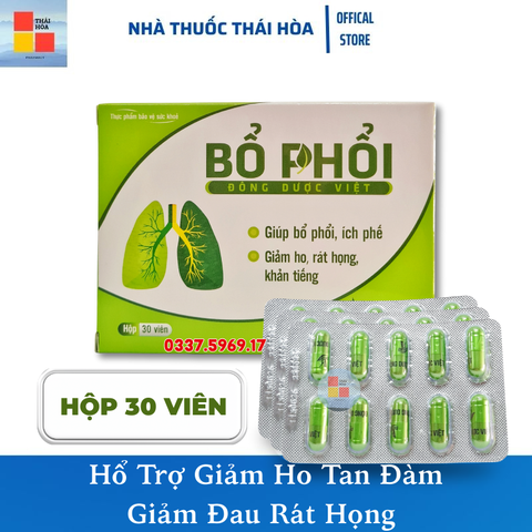 Viên Uống Bổ Phổi Thảo Dược Đông Dược Việt - Hỗ Trợ Giảm Ho, Long Đờm, Thanh Lọc Phổi Tự Nhiên