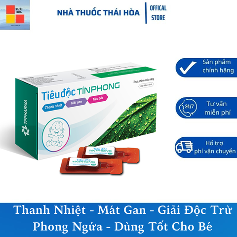 Tiêu Độc Tín Phong Hộp 18 Ống - Giảm Ngứa Dị Ứng Mề Đay - Dùng Tốt Cho Bé Từ 2 Tuổi
