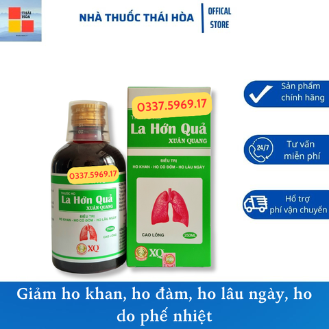 Siro Ho La Hán Quả Xuân Quang - Hổ Trợ Giảm Ho, Tan Đàm, Ho Khan, Ho Lâu Ngày - Chai 250ml
