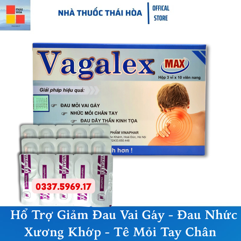 Viên Vai Gáy VAGALEX. Hổ Trợ Giảm Đau Nhức Xương Khớp - Đau Vai Gáy - Tê Nhức Tay Chân