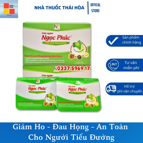 Viên Ngậm Thảo Dược Ngọc Phúc Giảm Ho, Đau Họng Cho Người Tiểu Đường và Ăn Kiêng