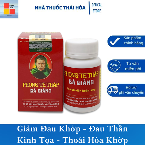 Phong Tê Thấp Bà Giằng - Hổ Trợ Giảm Đau Nhức Xương Khớp - Thoái Hóa Khớp