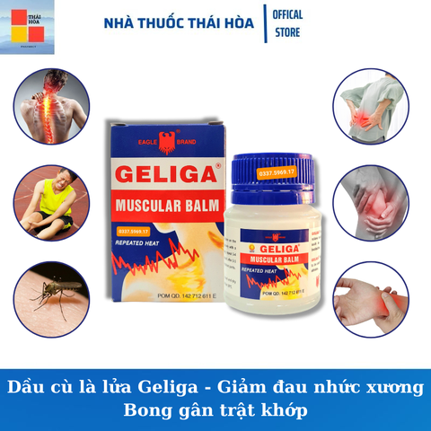 Dầu Cù Là Lửa Geliga Muscular Balm Eagle Brand Hộp 40gram