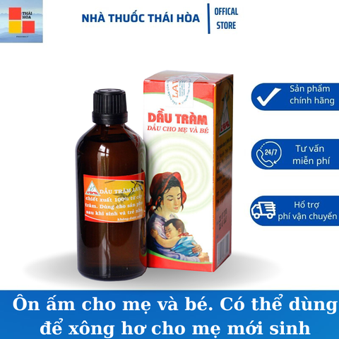 Dầu Tràm LAVA - Giúp ôn ấm cho mẹ - Giải cảm cho bé - Giảm ngứa do côn trùng đốt chai 100ml