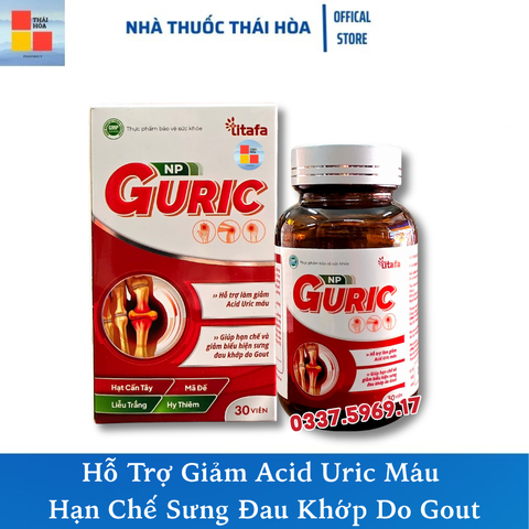 NP GURIC – Hỗ Trợ Giảm Acid Uric Máu, Hỗ Trợ Hạn Chế Và Giảm Biểu Hiện Sưng Đau Khớp Do Gout