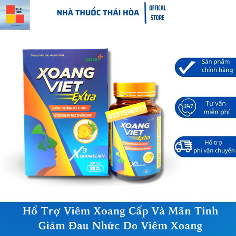 XOANG VIỆT EXTRA - HỔ TRỢ VIÊM XOANG - VIÊM MŨI DỊ ỨNG - TĂNG CƯỜNG MIỄN DỊCH - LỌ 30 VIÊN