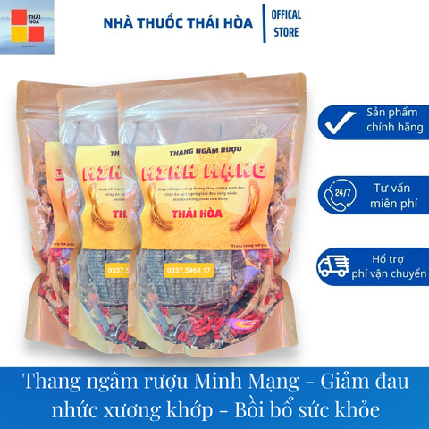 Ngâm rượu Minh Mạng Thái  Hòa - Giảm đau nhức xương khớp - Bồi bổ sức khỏe - Tăng cường sinh lý