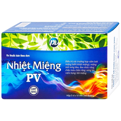NHIỆT MIỆNG PV - THANH NHIỆT GIẢI ĐỘC - HỔ TRỢ GIẢM VIÊM LOÉT MIỆNG LƯỠI - VIÊM HỌNG - HÔI MIỆNG