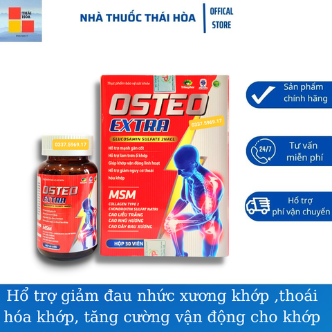 Viên xương khớp Osteo - Hổ trợ giảm đau khớp - Thoái hóa khớp - Thoái hóa đốt sống - Tăng cường bôi trơn sụn khớp