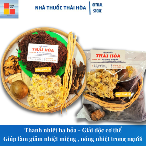 Gia vị nấu sâm Thái Hòa - Thanh nhiệt giải độc , hạ hỏa - Giúp giảm nhiệt miệng, lỡ miệng - Nóng nhiệt cơ thể