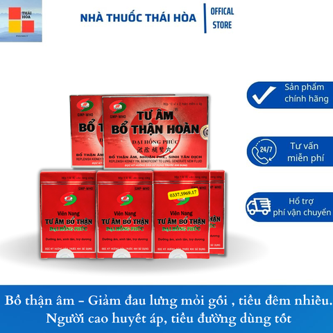 Tư âm bổ thận hoàn - Bổ thận âm - Giúp giảm đau lưng tiểu đêm - Nóng nhiệt bốc hỏa - Dùng được cho cả nam và nữ