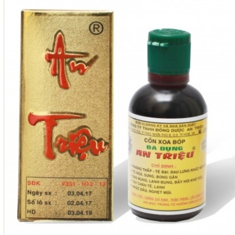 CỒN XOA BÓP AN TRIỆU CHAI 60ml
