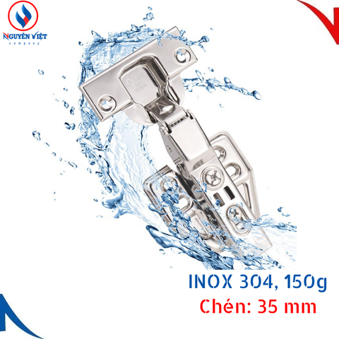 BẢN LỀ HƠI GIẢM CHẤN, CỐ ĐỊNH, INOX 304 NV-F.35.150