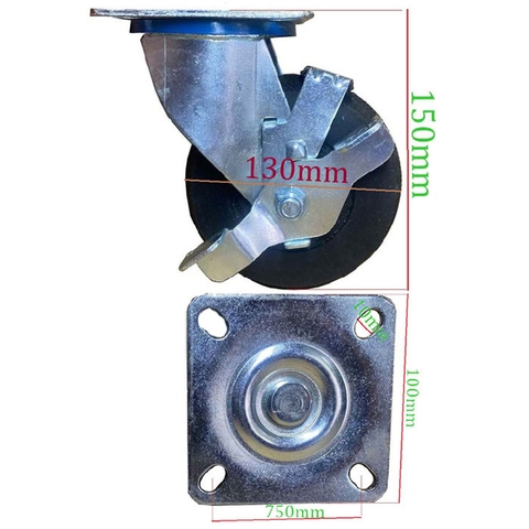 BÁNH XE CAO SU CHỊU LỰC D=130mm