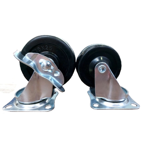 BÁNH XE CAO SU ĐẶC 40, 50, 65, 75mm