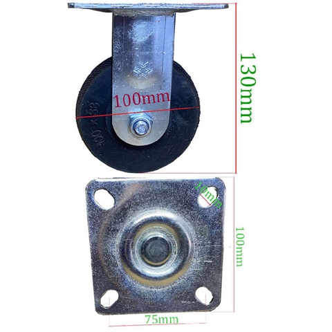 BÁNH XE CHỊU LỰC BẰNG CAO SU ĐẶC D=100mm