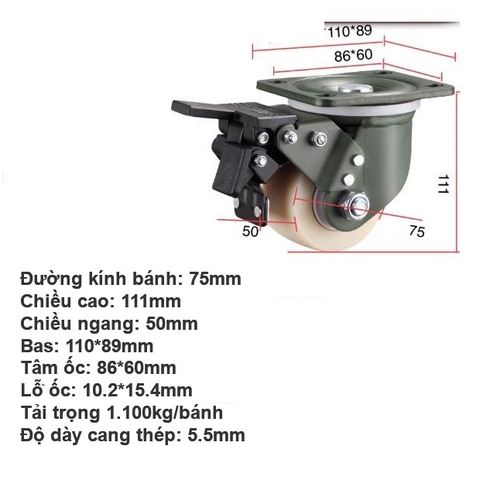 BÁNH XE CHỊU TẢI TRỌNG LỚN 3 – 5 TẤN