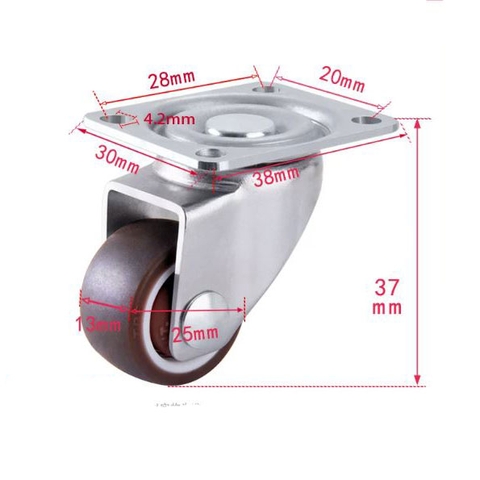 BÁNH XE ĐẨY BẰNG NHỰA DẺO TPR D=50mm