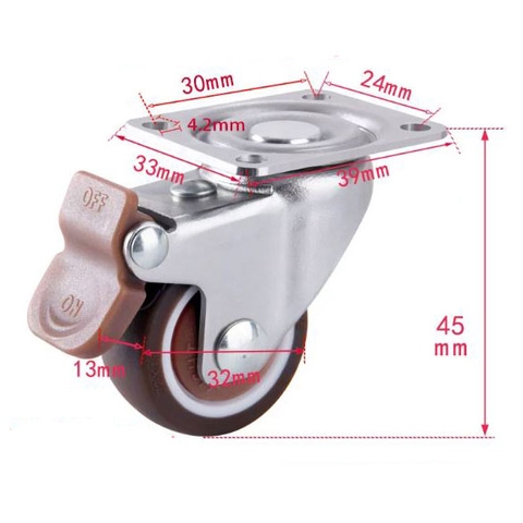 BÁNH XE ĐẨY BẰNG NHỰA DẺO TPR D=50mm