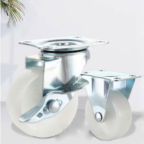 BÁNH XE ĐẨY ĐA HƯỚNG MÀU TRẮNG 25 ĐẾN 75mm