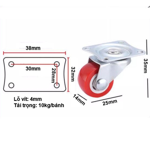 BÁNH XE NHỎ 25-75mm